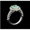 Image 4 : 2.61 ctw Emerald and Diamond Ring - 14KT White Gold