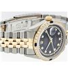 Image 3 : Rolex Mens 2 Tone 14K Black String Diamond & Sapphire 36MM Datejust Wristwatch