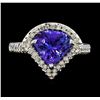 Image 2 : 2.78 ctw Tanzanite and Diamond Ring - 14KT White Gold