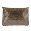 Image 2 : Black and Metallic Gold Evening Envelope Clutch