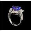 Image 4 : 18KT White Gold 5.22 ctw Tanzanite and Diamond Ring