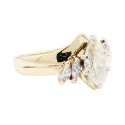 1.00 ctw Diamond Marquise Ring - 14KT Yellow Gold