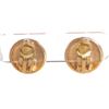 Image 4 : Chanel Gold CC Round Disk Vintage Clip On Earrings