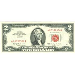 1963 $2 Choice Circulated Red Seal Note