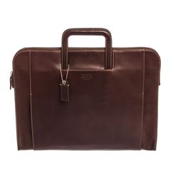 Coach Dark Brown Leather Vintage Briefcase