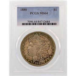 1880 $1 Morgan Silver Dollar Coin PCGS MS64