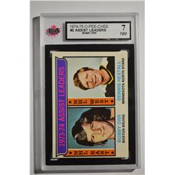 1974-75 O-Pee-Chee #2 Assists Leaders/Bobby Orr/Dennis Hextall