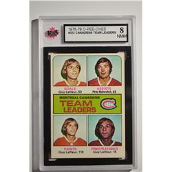 1975-76 O-Pee-Chee #322 Canadiens Leaders/Guy Lafleur/Pete Mahovlich