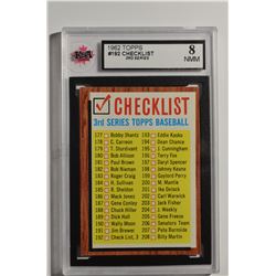 1962 Topps #192B Checklist 3 w/Comma