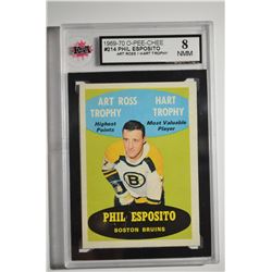 1969-70 O-Pee-Chee #205A Phil Esposito/Art Ross Trophy/Hart Trophy