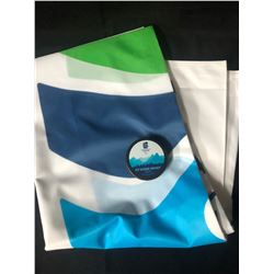 VANCOUVER 2010 OLYMPIC FAN SOUVENIR LOT (FLAG/ PUCK)