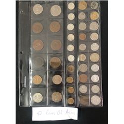 COINS OF ASIA LOT (42 COINS)