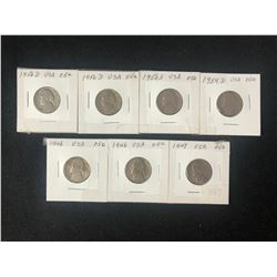 1940-50'S USA JEFFERSON NICKELS LOT
