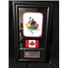 Image 1 : DUFF GIBSON SIGNED (TEAM CANADA-SKELETON 2006 OLYMPICS GOLD) 14" X 28" GAMEDAY COA