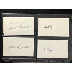 AUTOGRAPHED INDEX CARDS (BASEBALL PLAYERS)