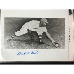 BUCK O'NEIL SIGNED 8 X 10 BLACK & WHITE BASEBALL PHOTO