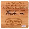 Image 1 : George Gervin Signed San Antonio Spurs Logo Wooden Basketball Court Panel (PSA COA)