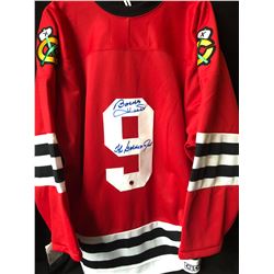 BOBBY HULL SIGNED BLACK HAWKS JERSEY INSCRIBED THE GOLDEN JET (JUST IN CASE COA)