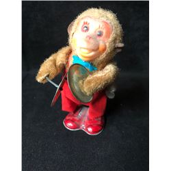 WIND-UP TIN TOY MONKEY PLAYING CYMBALS (JAPAN)
