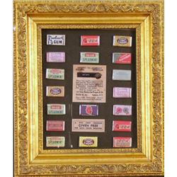 "Pulver Gum" samples display in victorian style f