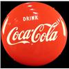 Image 1 : Coca-Cola "Button" sign red 1950's 24 " diameter