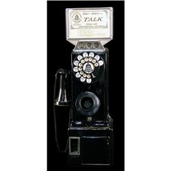 Early Pay Telephone 1920's Wall Mount 22" high