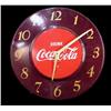 Image 1 : Coca-Cola round tin clock 1950's 18" Diameter