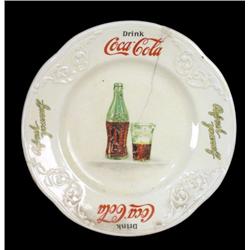 Coca-Cola Beige plate 7" (has crack) Edwin M. Kno