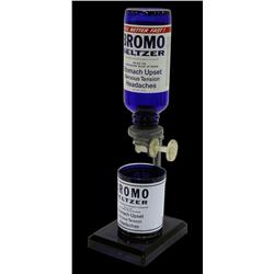 Bromo Seltzer Dispenser Colbalt Blue Glass 16" hi