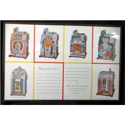 Mills Slot Machine Poster framed 23"x 35"