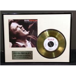 Elvis Presley Heartbreak Hotel framed gold plated