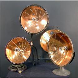 1 lot of 4 antique copper electric heaters