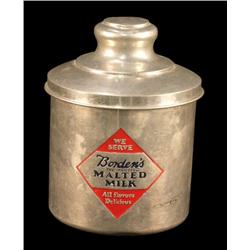 "Bordens" malt container aluminum 6"x 10"