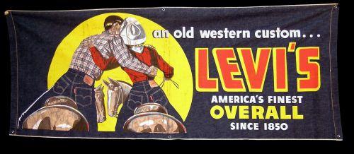Levi's Lovers on Horseback Denim Rodeo Banner