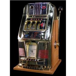 25 cent Mills "Hi-Top" Slot Machine brass plated 