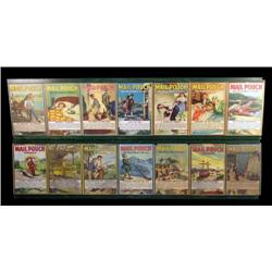 2 Frames of 14 "Mail Pouch" advertising signs