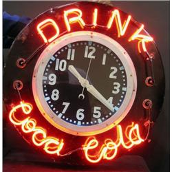 Neon Coca-Cola Clock 28" diam.