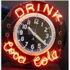 Image 1 : Neon Coca-Cola Clock 28" diam.
