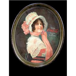 Coca-Cola 1914 Betty Large Oval Tray 12"x15"