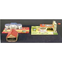 1 lot of 3 tin toy gas stations