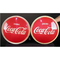 One lot of 2 Coca-Cola buttons 1950's