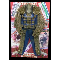 Matador Costume Mounted on board for display