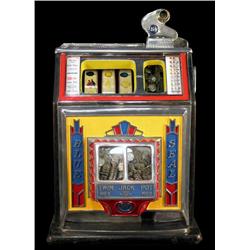5 Cent Watling Blue Seal Slot Machine w/Twin Jack