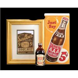 1 lot of 3 soda pop items Mug Root Beer