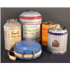 Image 1 : 1 lot of 6 items 5 old cans and a large metal can