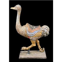 Carved Ostrich from a carousel 50" tall original 