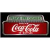 Image 1 : Coca-Cola "Please Pay Cashier" lighted hanging si