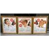 Image 1 : 6 pc framed Coca-Cola calendars 1955 Each is 18"x