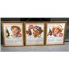 Image 2 : 6 pc framed Coca-Cola calendars 1955 Each is 18"x