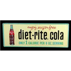 Diet-Rite Cola tin sign  12"x 32 "
